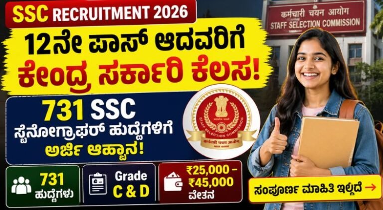 SSC Stenographer Recruitment 2026